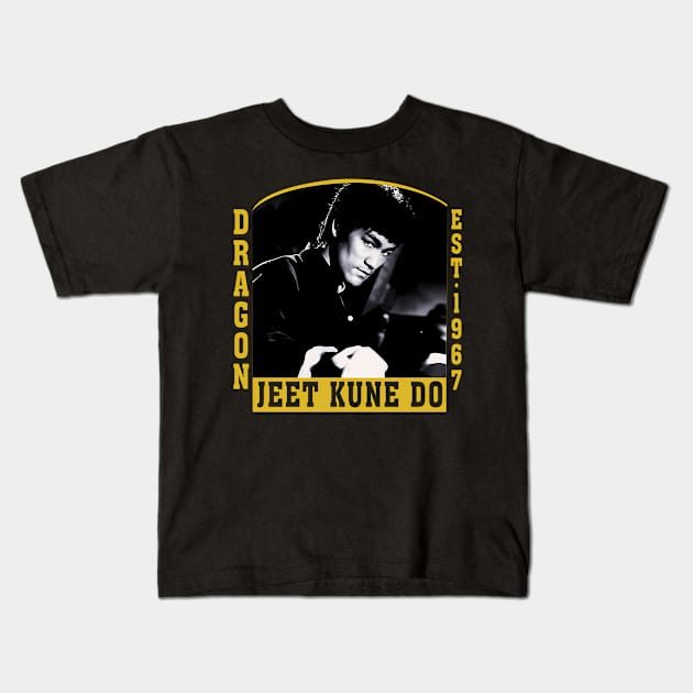 Bruce Dragon Legend Movie Bruce Jeet Kune Do Kids T-Shirt by Garmentcrooks